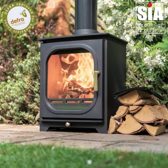 Ecosy+ Hampton 5 RD1 Defra Approved -  Eco Design Approved - 5kw Wood Burning Stove - Black